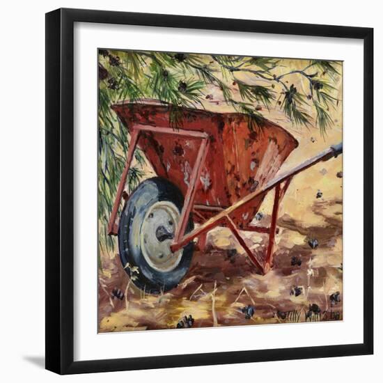 Rusty Wheelbarrow, 2009-Tilly Willis-Framed Giclee Print