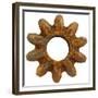 Rusty Wide Tooth Gear-Retroplanet-Framed Giclee Print