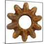 Rusty Wide Tooth Gear-Retroplanet-Mounted Giclee Print