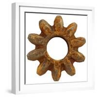 Rusty Wide Tooth Gear-Retroplanet-Framed Giclee Print