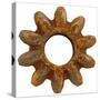Rusty Wide Tooth Gear-Retroplanet-Stretched Canvas