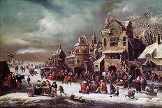 Winter Landscape-Rutger Verburgh-Framed Stretched Canvas