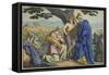 Ruth and Boaz, Illustration from 'L'Ancien Testament'-null-Framed Stretched Canvas