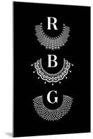 Ruth Bader Ginsburg - RBG Collars-null-Mounted Art Print
