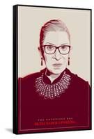 Ruth Bader Ginsburg - The Notorious RBG (Red)-null-Framed Stretched Canvas