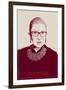 Ruth Bader Ginsburg - The Notorious RBG (Red)-null-Framed Art Print