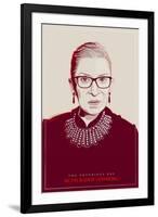 Ruth Bader Ginsburg - The Notorious RBG (Red)-null-Framed Art Print