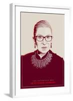 Ruth Bader Ginsburg - The Notorious RBG (Red)-null-Framed Art Print