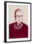 Ruth Bader Ginsburg - The Notorious RBG (Red)-null-Framed Art Print