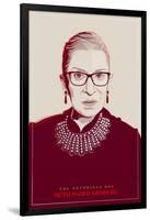 Ruth Bader Ginsburg - The Notorious RBG (Red)-null-Framed Art Print