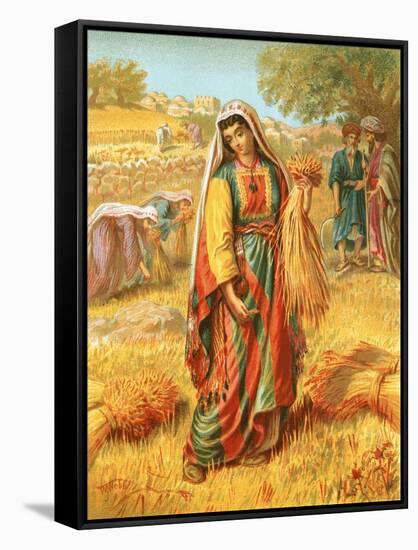 Ruth in the Corn-Field-English-Framed Stretched Canvas