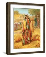 Ruth in the Corn-Field-English-Framed Giclee Print