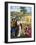 Ruth in the Field of Boaz, from a Bible Printed by Edward Gover, 1870s-Siegfried Detler Bendixen-Framed Giclee Print