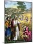 Ruth in the Field of Boaz, from a Bible Printed by Edward Gover, 1870s-Siegfried Detler Bendixen-Mounted Giclee Print