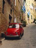 Red Car Parked in Narrow Street, Siena, Tuscany, Italy-Ruth Tomlinson-Photographic Print