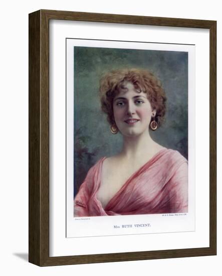 Ruth Vincent, Actress and Singer, 1901-W&d Downey-Framed Giclee Print