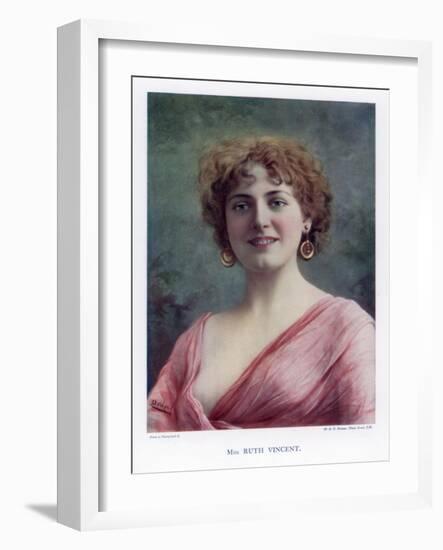 Ruth Vincent, Actress and Singer, 1901-W&d Downey-Framed Giclee Print