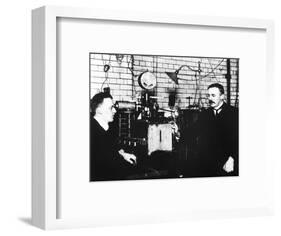 Rutherford And Geiger In Laboratory-Peter Fowler-Framed Photographic Print