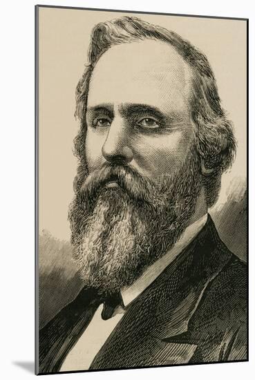 Rutherford B. Hayes (1822-1893). Engraving-null-Mounted Giclee Print