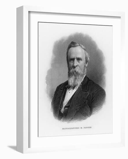 Rutherford Birchard Hayes 19th Us President-null-Framed Art Print