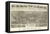 Rutherford, New Jersey - Panoramic Map-Lantern Press-Framed Stretched Canvas