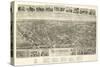 Rutherford, New Jersey - Panoramic Map-Lantern Press-Stretched Canvas