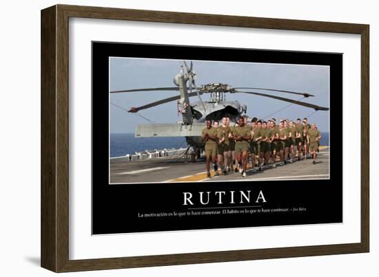 Rutina. Cita Inspiradora Y Póster Motivacional-null-Framed Photographic Print