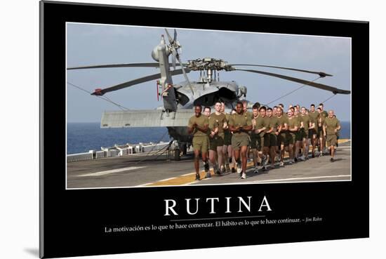 Rutina. Cita Inspiradora Y Póster Motivacional-null-Mounted Photographic Print