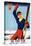 Rutland, Vermont - Flexible Flyer Pin-Up Skiing Girl Promotional Poster-Lantern Press-Stretched Canvas