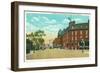 Rutland, Vermont, View of Bardwell and Merchants Row-Lantern Press-Framed Art Print