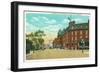 Rutland, Vermont, View of Bardwell and Merchants Row-Lantern Press-Framed Art Print