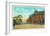 Rutland, Vermont, View of Bardwell and Merchants Row-Lantern Press-Framed Art Print