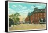 Rutland, Vermont, View of Bardwell and Merchants Row-Lantern Press-Framed Stretched Canvas