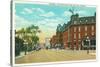 Rutland, Vermont, View of Bardwell and Merchants Row-Lantern Press-Stretched Canvas