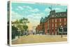 Rutland, Vermont, View of Bardwell and Merchants Row-Lantern Press-Stretched Canvas