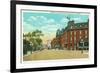 Rutland, Vermont, View of Bardwell and Merchants Row-Lantern Press-Framed Premium Giclee Print