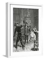 Ruy Blas Confronts Don Salluste, 19th Century-Francois Edouard Zier-Framed Giclee Print