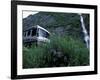 RV and Bridal Veil Falls in Keystone Canyon, Valdez, Alaska, USA-Paul Souders-Framed Photographic Print