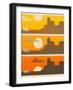 RV Sunset-Jazzberry Blue-Framed Art Print