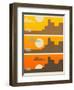 RV Sunset-Jazzberry Blue-Framed Art Print