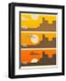 RV Sunset-Jazzberry Blue-Framed Art Print