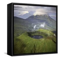 Rwanda Aerial View of Africa, Mount Visoke With-Adrian Warren-Framed Stretched Canvas