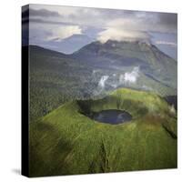 Rwanda Aerial View of Africa, Mount Visoke With-Adrian Warren-Stretched Canvas