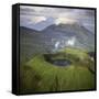 Rwanda Aerial View of Africa, Mount Visoke With-Adrian Warren-Framed Stretched Canvas