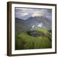 Rwanda Aerial View of Africa, Mount Visoke With-Adrian Warren-Framed Photographic Print