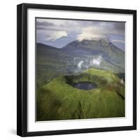 Rwanda Aerial View of Africa, Mount Visoke With-Adrian Warren-Framed Photographic Print