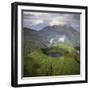 Rwanda Aerial View of Africa, Mount Visoke With-Adrian Warren-Framed Photographic Print