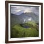 Rwanda Aerial View of Africa, Mount Visoke With-Adrian Warren-Framed Photographic Print