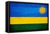 Rwanda Flag Design with Wood Patterning - Flags of the World Series-Philippe Hugonnard-Framed Stretched Canvas