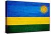 Rwanda Flag Design with Wood Patterning - Flags of the World Series-Philippe Hugonnard-Stretched Canvas